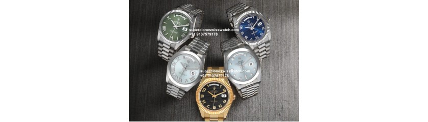 super clone rolex day date swiss eta watch