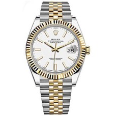 Rolex Datejust White Index Swiss ETA 1:1 Super Clone Watch India Ref.126333