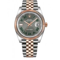 Rolex Datejust Wimbledon Everose Gold M126331-0016 Swiss ETA 1:1 Super Clone Watch Mysore